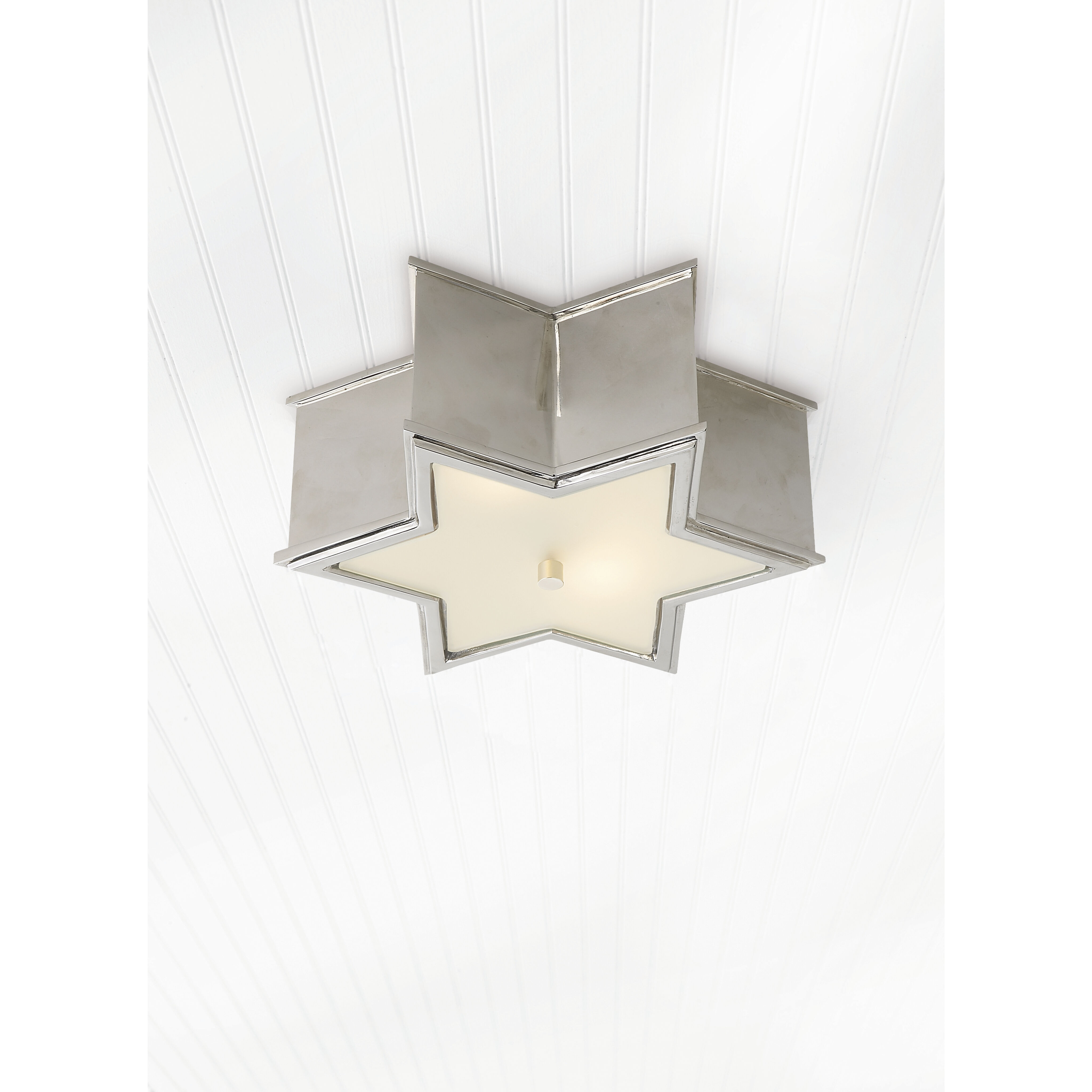 Alexa Hampton Sophia 2 Light 13.5 inch Polished Nickel Flush Mount Ceiling Light, Small