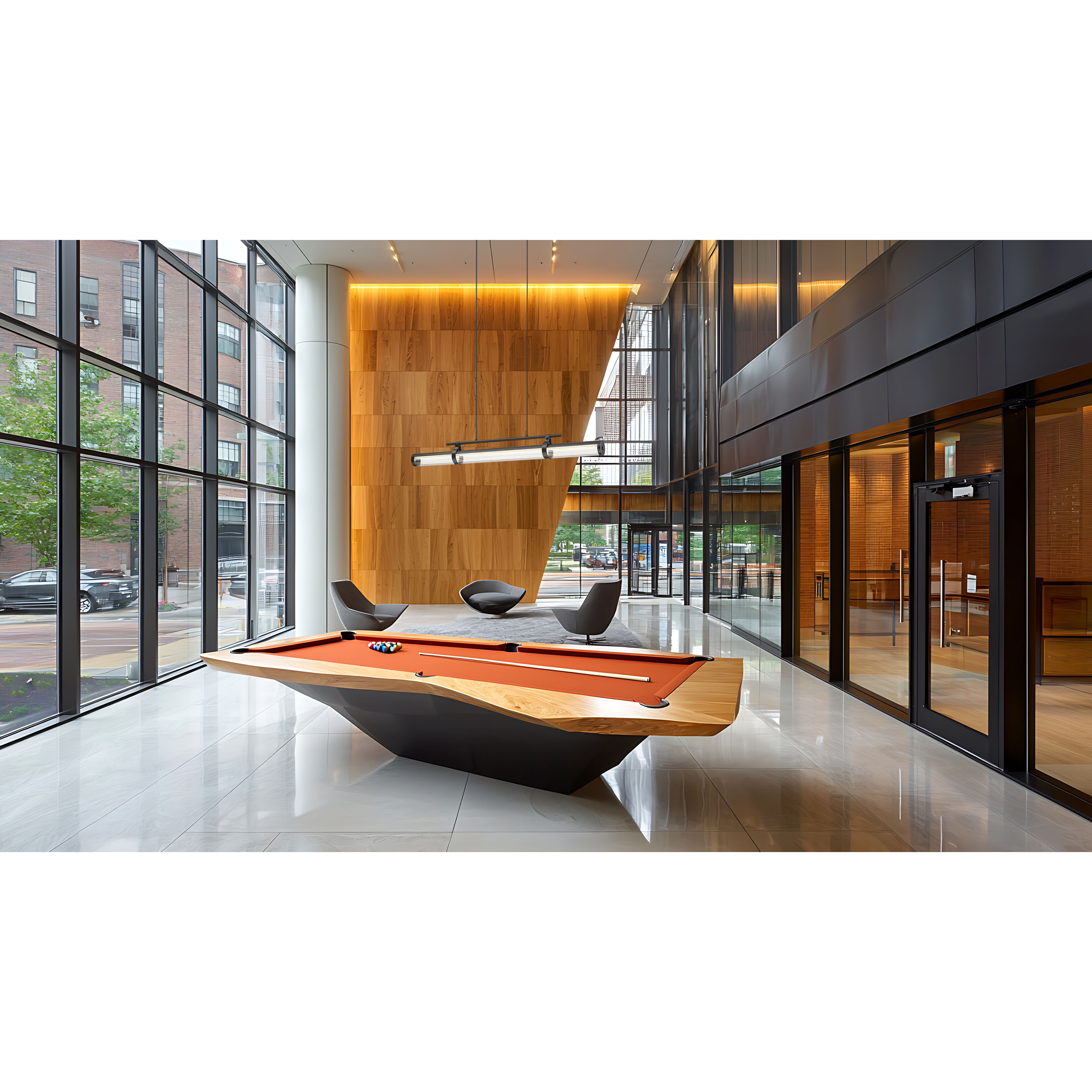 Benoit LED 44 inch Matte Black Billiard Light Ceiling Light