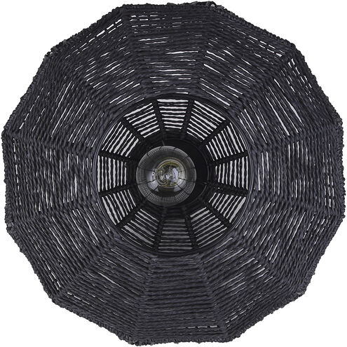 Valence 1 Light 15 inch Black Pendant Ceiling Light