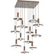 Cumulus LED 43.5 inch Burnished Bronze with White Metal Multi-Pendant Ceiling Light