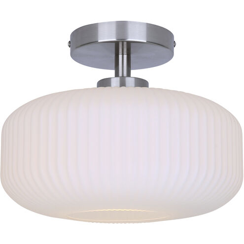 Mallory 1 Light 10.5 inch Brushed Nickel Flush Mount Ceiling Light