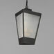 Triform 3 Light 14 inch Black and Antique Brass Outdoor Pendant