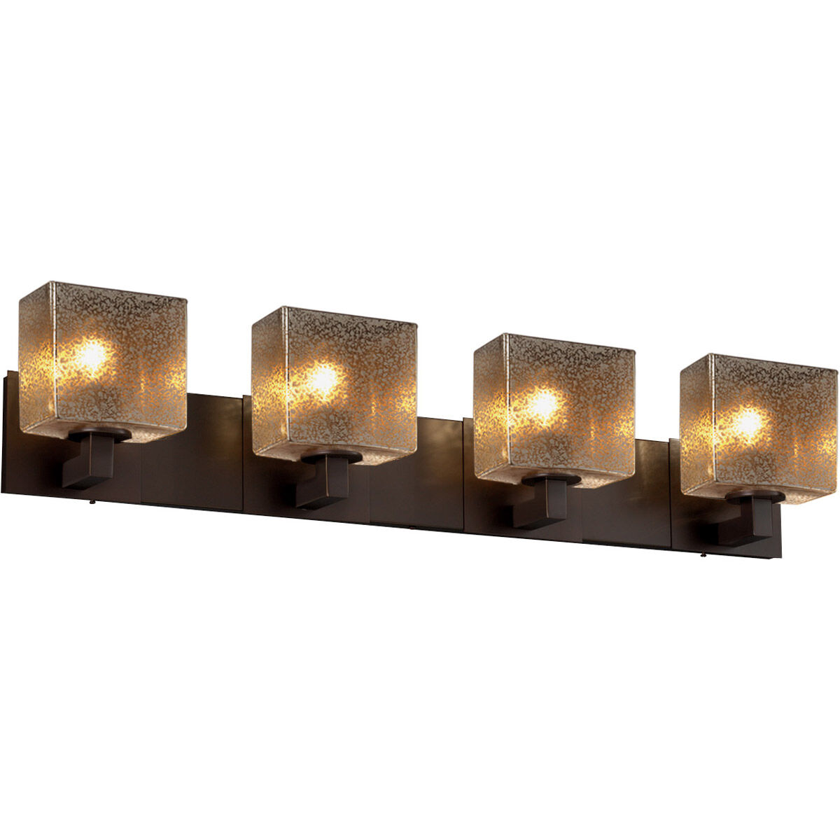Fusion LED 35.25 inch Dark Bronze Vanity Light Wall Light in 2800 Lm LED, Rectangle, Mercury Fusion