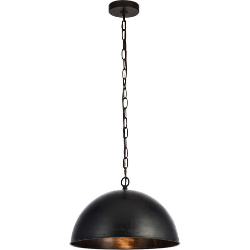 Merce 1 Light 15 inch Vintage Black Pendant Ceiling Light