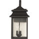 Crossbend 3 Light 20 inch Dark Bronze Gilded Outdoor Wall Mount