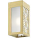 Berkeley 1 Light 8.5 inch Satin Gold Outdoor ADA Small Sconce, Small