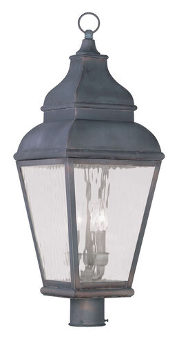 Exeter 3 Light 30 inch Charcoal Outdoor Post Top Lantern