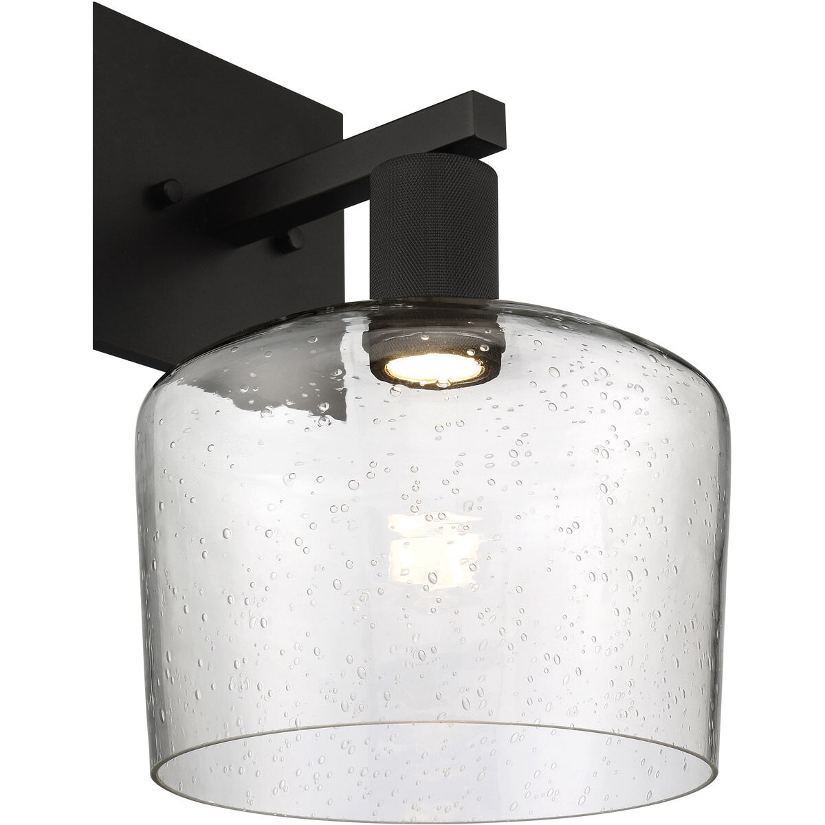 Port Nine LED 9 inch Matte Black Wall Sconce Wall Light in Seeded