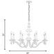 Champlain 8 Light 35 inch Warm Brass Chandelier Ceiling Light