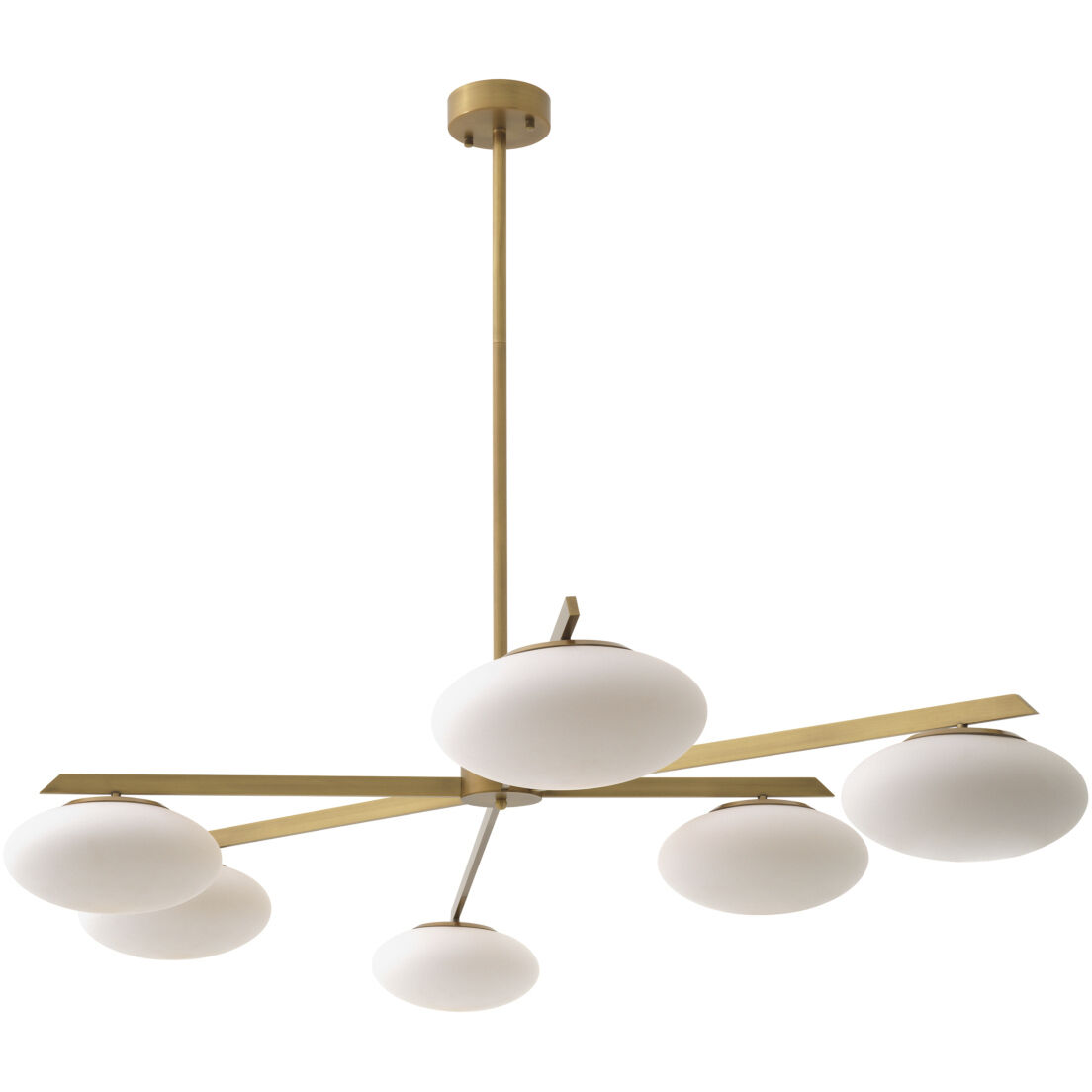 Evergreen 6 Light 82.68 inch Antique Brass Chandelier Ceiling Light, Large