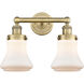 Bellmont 2 Light 15.5 inch Brushed Brass Bath Vanity Light Wall Light in Matte White