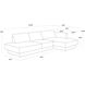 Tecoma Danny Cream Sofa Chaise, RAF