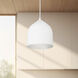 Helena Pendant Ceiling Light in White and Silver