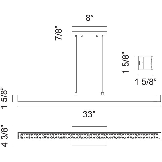 Presley LED 1.63 inch Matte White Chandelier Ceiling Light
