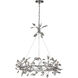 Misthaven 6 Light 32 inch Silver Leaf with Clear Crystal Chandelier Ceiling Light