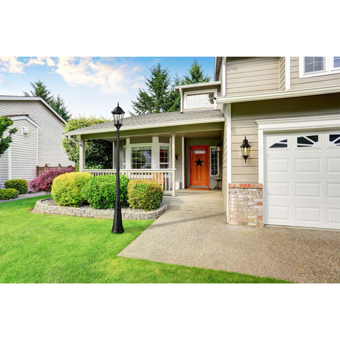 Wakefield 1 Light 90 inch Black Outdoor Post Mounted Fixture