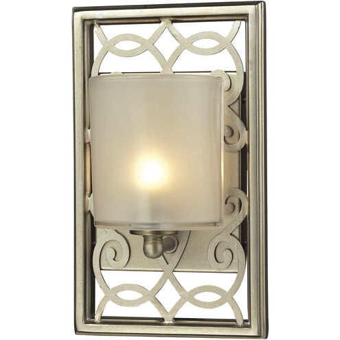 Santa Monica 1 Light 6 inch Aged Silver Vanity Light Wall Light