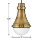Oliver 1 Light 9 inch Heritage Brass with Black Oxide Indoor Pendant Ceiling Light
