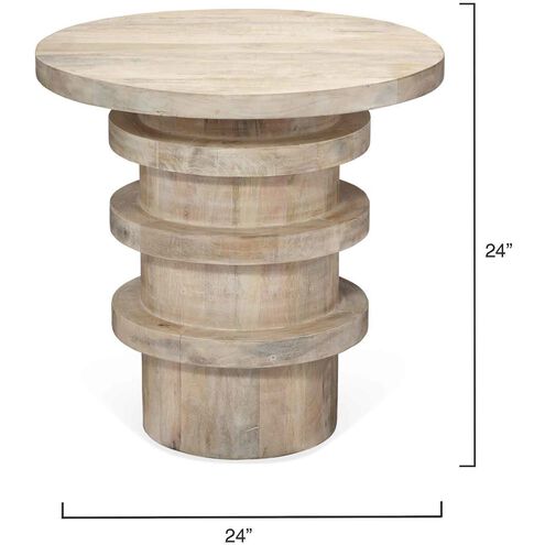 Revolve 24 X 24 inch White Wash Side Table
