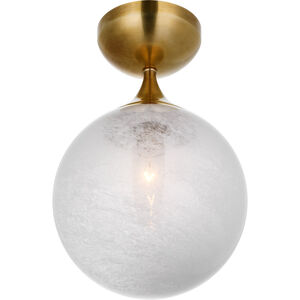 AERIN Cristol Flush Mount Ceiling Light in Hand-Rubbed Antique Brass, Small