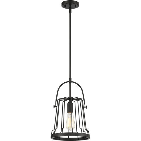 Alba 1 Light 10 inch Matte Black Pendant Ceiling Light