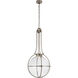 Chapman & Myers Gracie LED 19.25 inch Antique Nickel Captured Globe Pendant Ceiling Light, Large