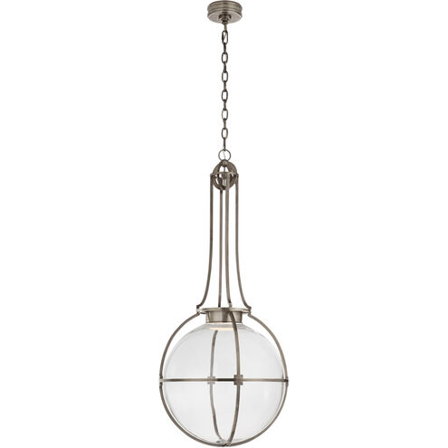 Chapman & Myers Gracie LED 19.25 inch Antique Nickel Captured Globe Pendant Ceiling Light, Large
