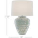 Mimi 27.25 inch 150 watt Aqua/Cream Table Lamp Portable Light
