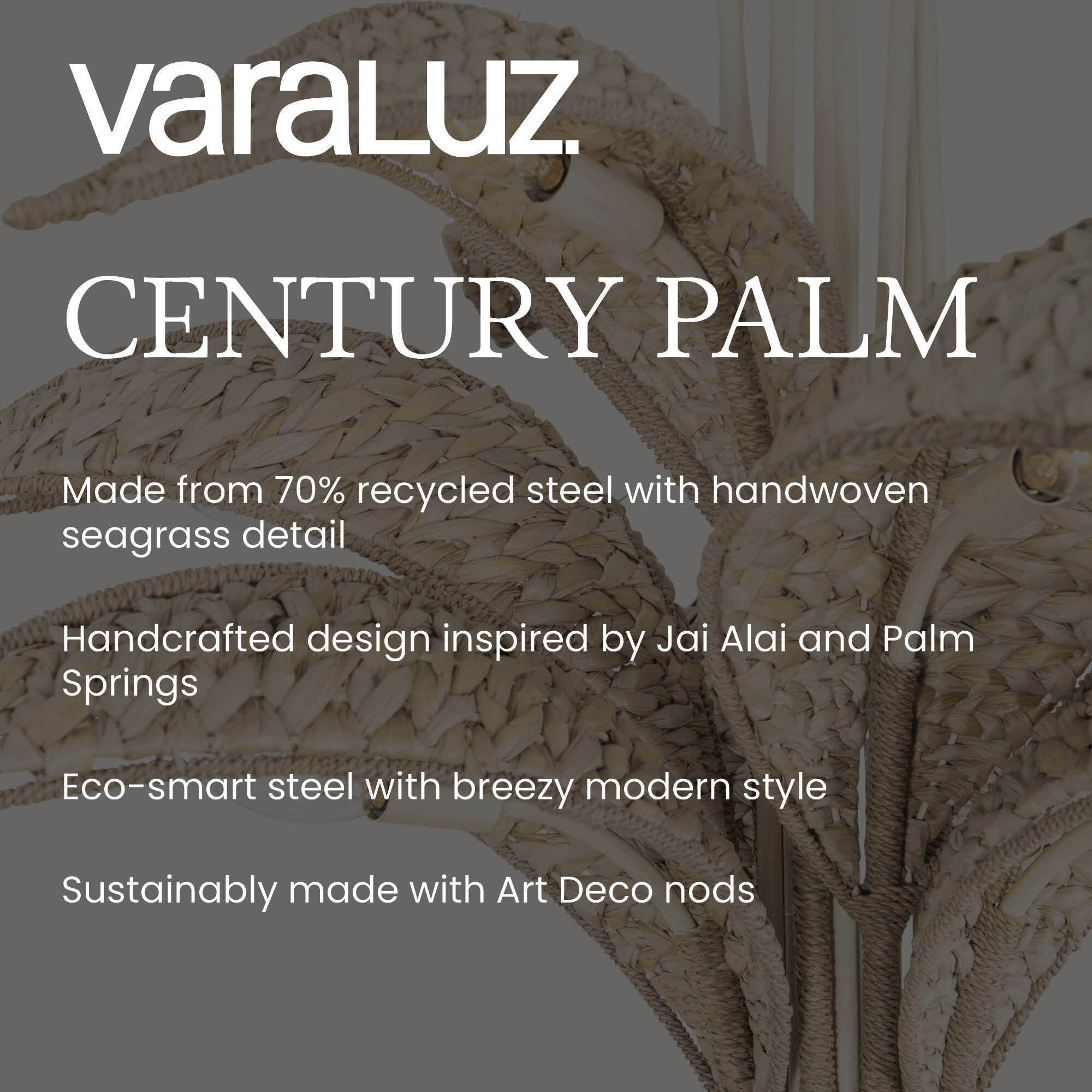 Century Palm 9 Light 38 inch Country White Chandelier Ceiling Light