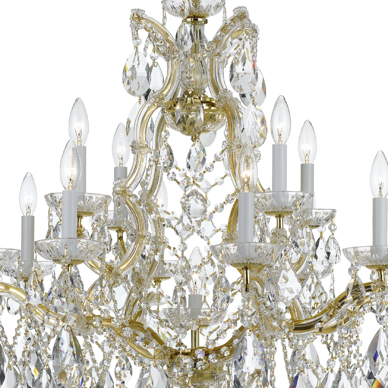 Maria Theresa 13 Light 28 inch Gold Chandelier Ceiling Light in Clear Spectra