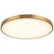 Alora Mood Evelyn 15.13 inch Brushed Gold and Alabaster Flush Mount Ceiling Light