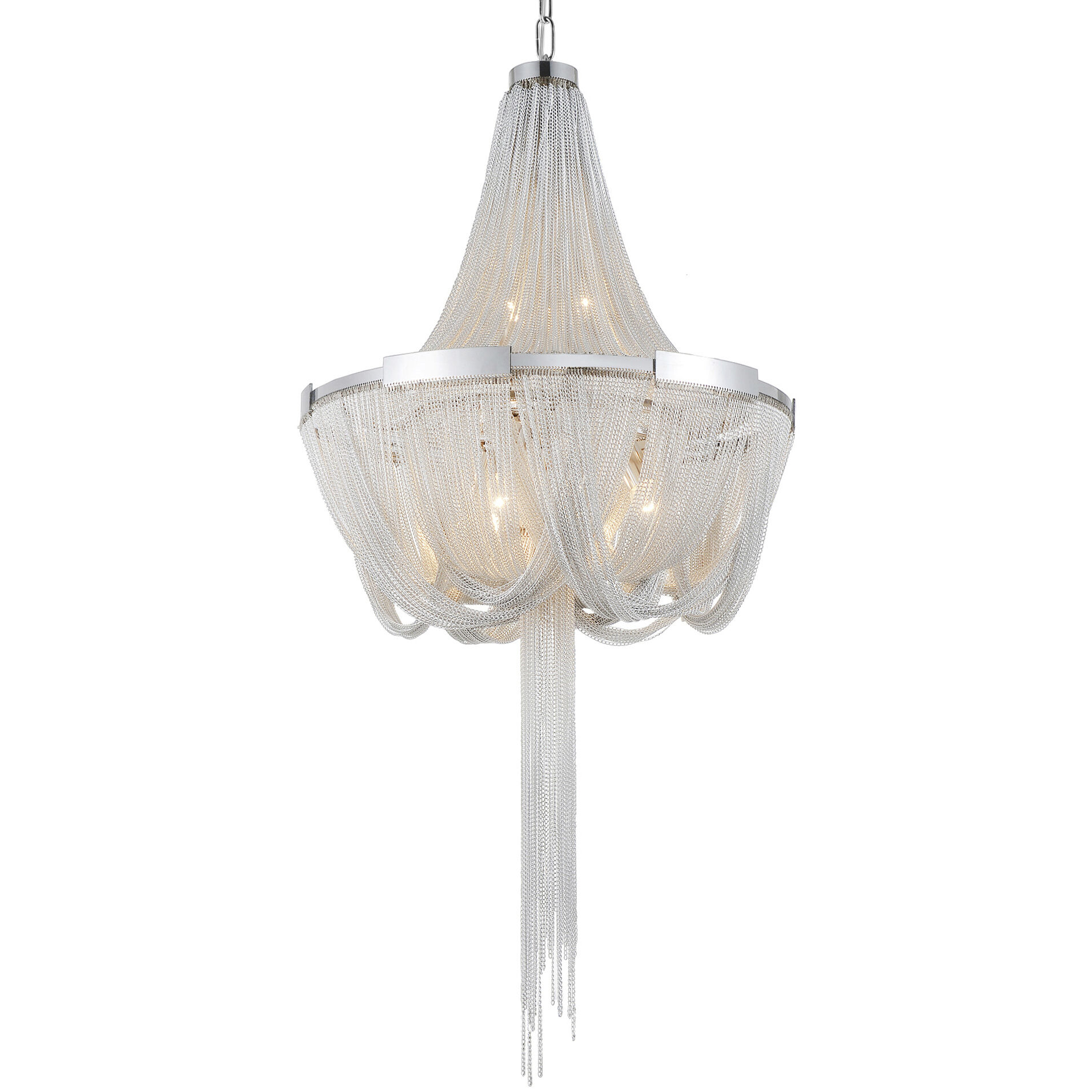 Enchanted 6 Light 20 inch Chrome Down Chandelier Ceiling Light