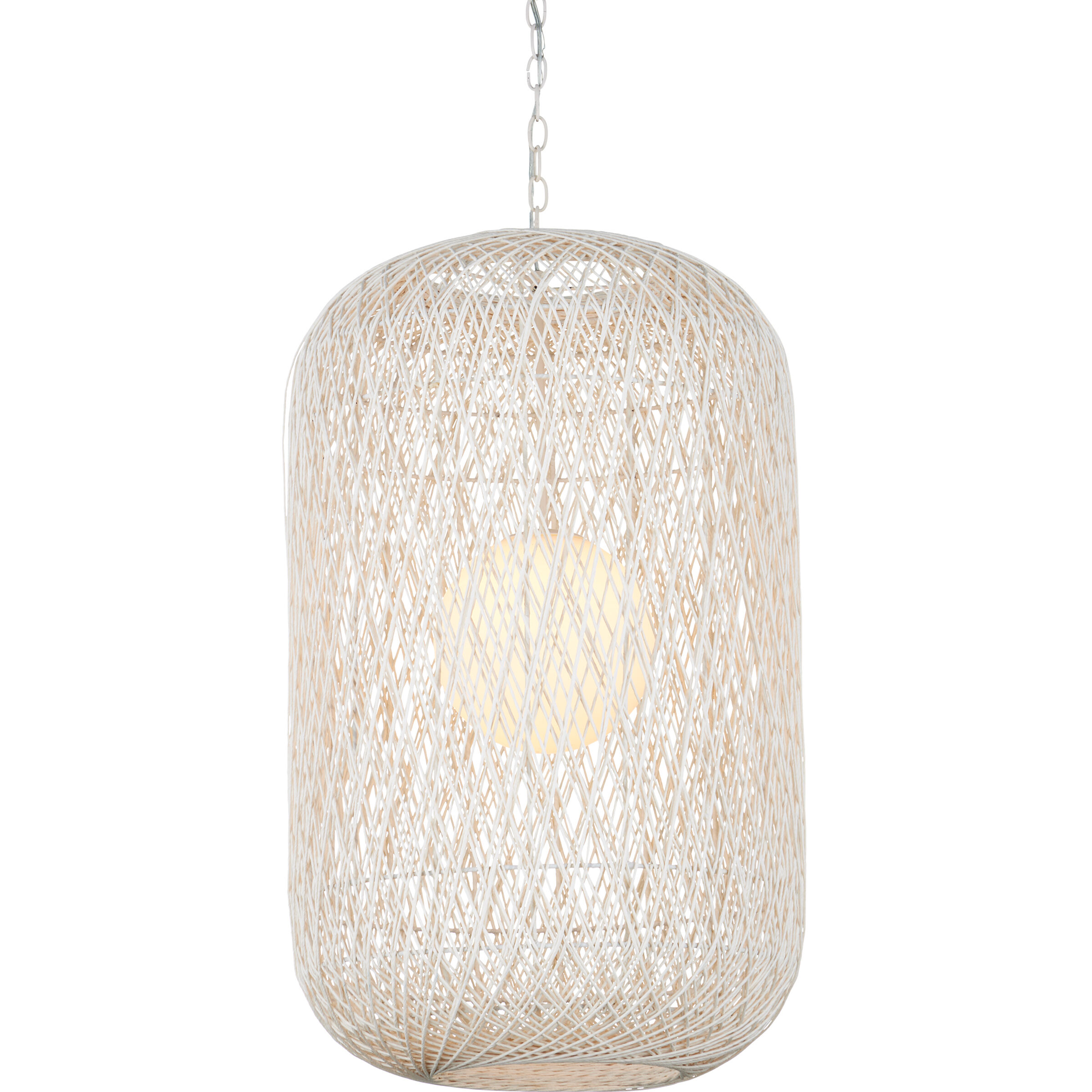 Cocoon 1 Light 21 inch Cream/Vanilla/White Pendant Ceiling Light, Large