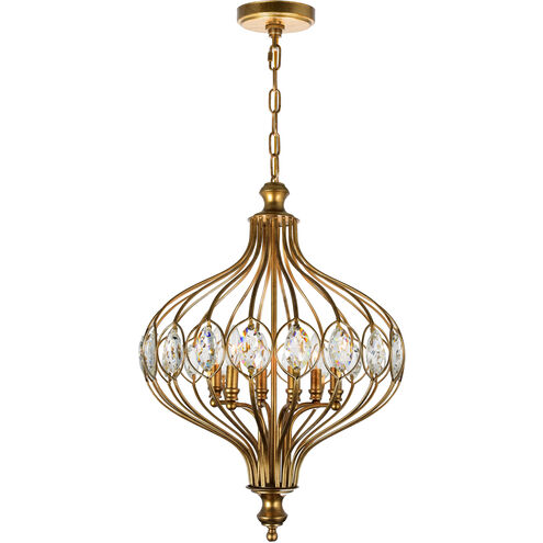Altair 6 Light 19 inch Antique Bronze Chandelier Ceiling Light
