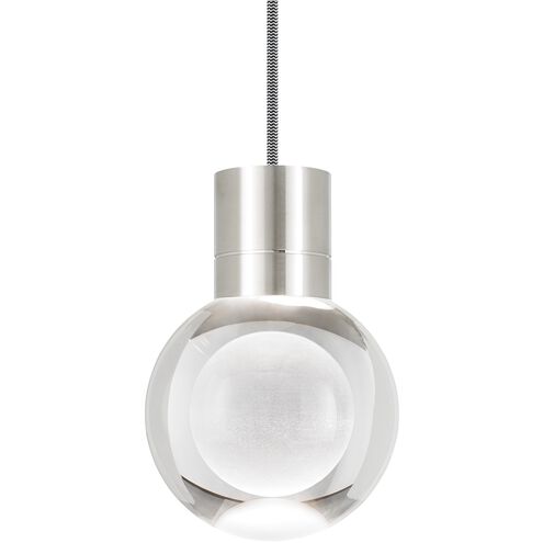 Sean Lavin Mina LED 5 inch Satin Nickel Pendant Ceiling Light in LED 90 CRI 2200K-3000K, Black/White Cord, 7, Integrated LED