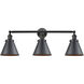 Franklin Restoration Appalachian 3 Light 32 inch Matte Black Bath Vanity Light Wall Light, Franklin Restoration
