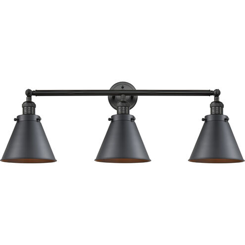 Franklin Restoration Appalachian 3 Light 32 inch Matte Black Bath Vanity Light Wall Light, Franklin Restoration