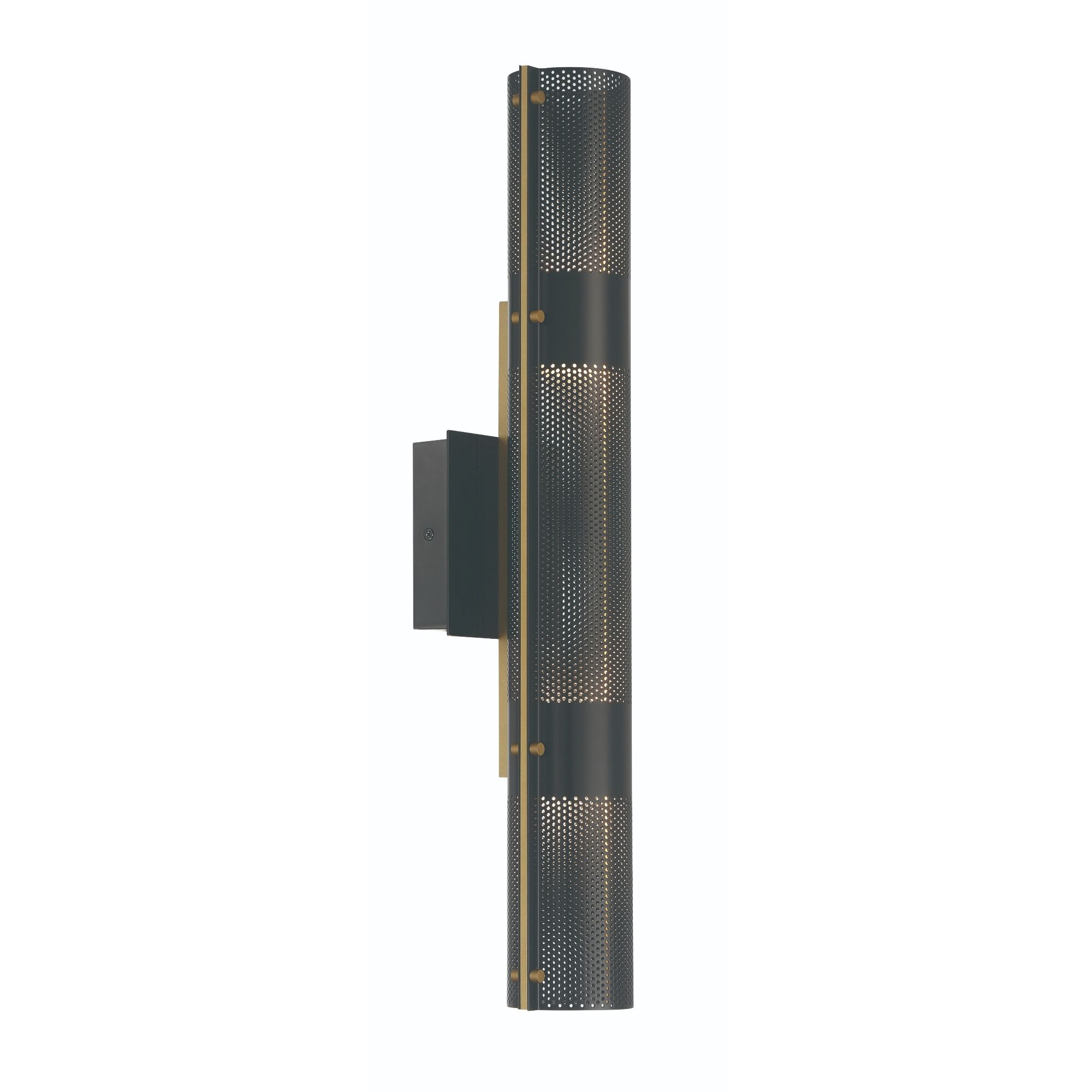 Westcliffe LED 23 inch Gold and Black Outdoor Wall Sconce, Both Indoor/Outdoor