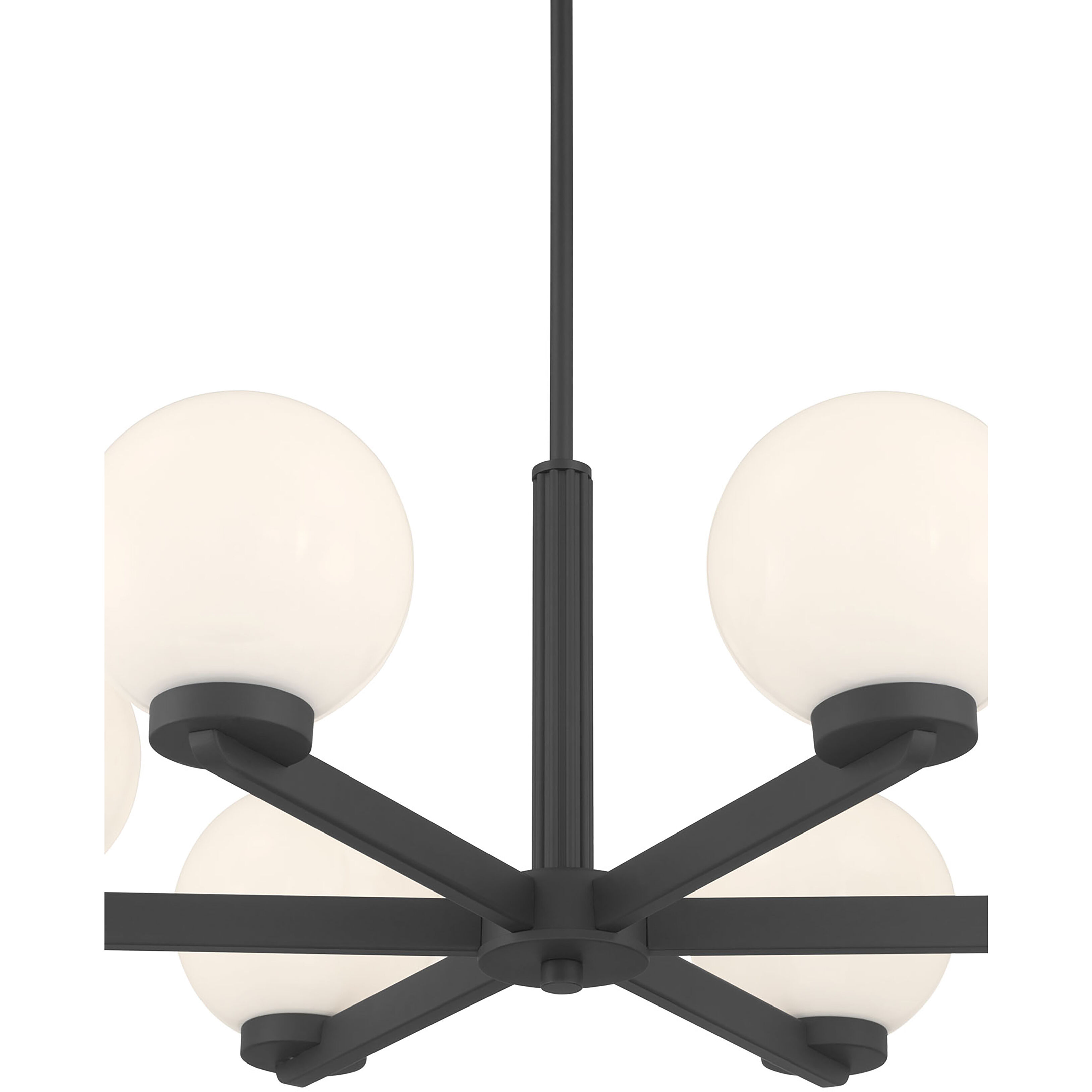 Ardeva 6 Light 28 inch Matte Black Chandelier Ceiling Light