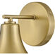 Haddie LED 7.25 inch Lacquered Brass Bath Light Wall Light