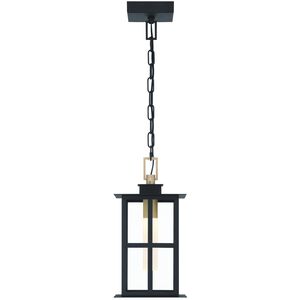 Greyson 1 Light 7.5 inch Brass and Black Outdoor Pendant