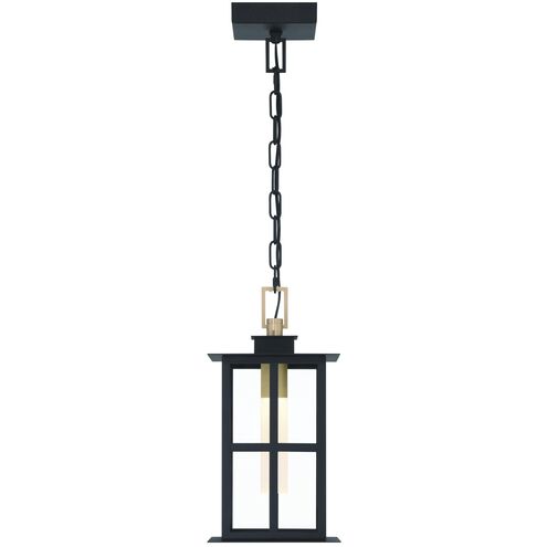 Greyson 1 Light 7.5 inch Brass and Black Outdoor Pendant