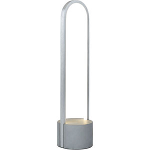 Cortina 25 inch 16.00 watt Brushed Aluminum With Grey Base Table Lamp Portable Light