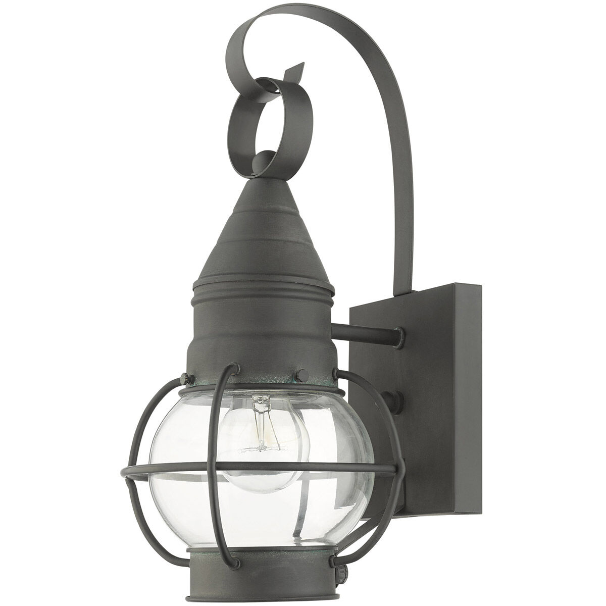 Newburyport 1 Light 14 inch Charcoal Outdoor Wall Lantern