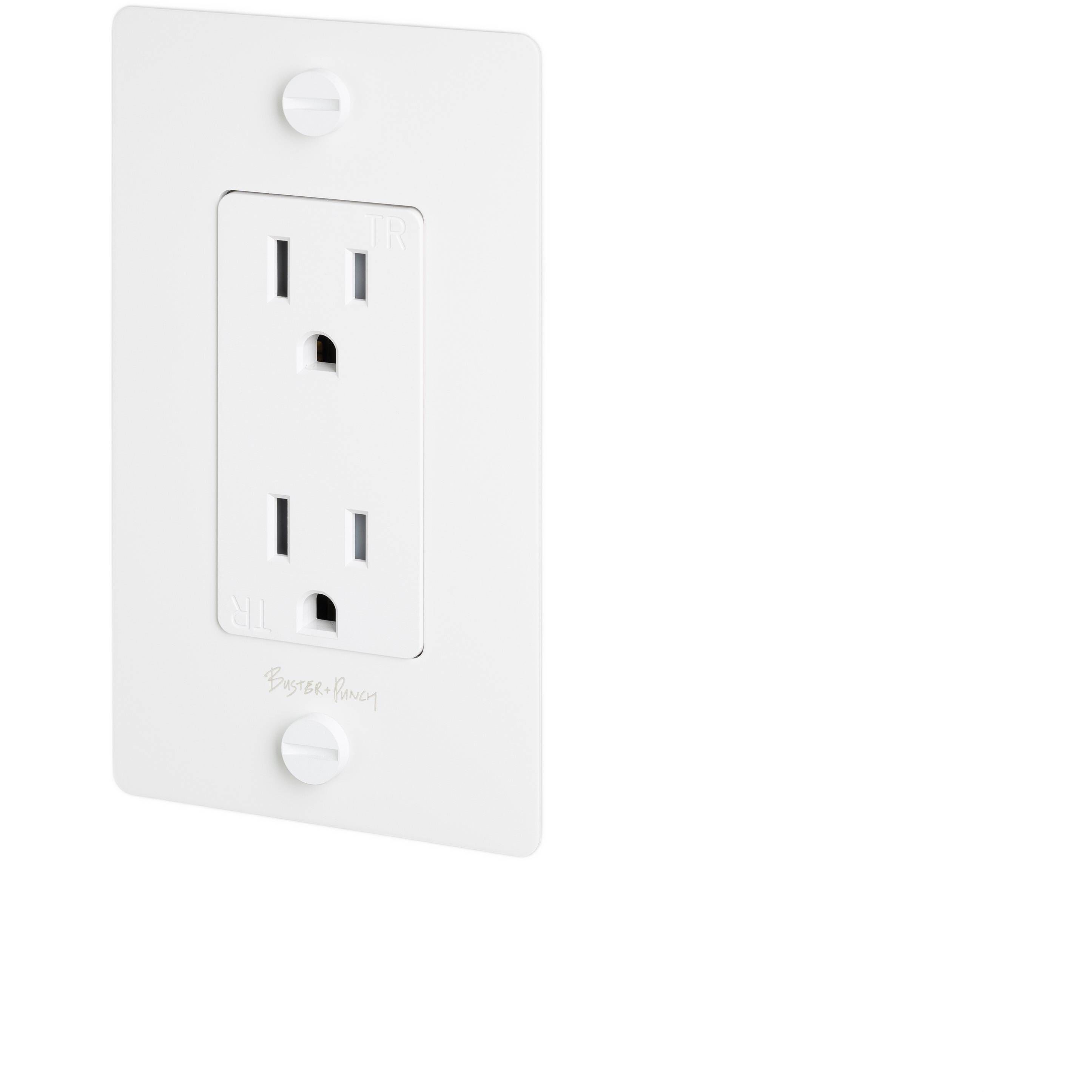 1G Duplex 125 White Outlet