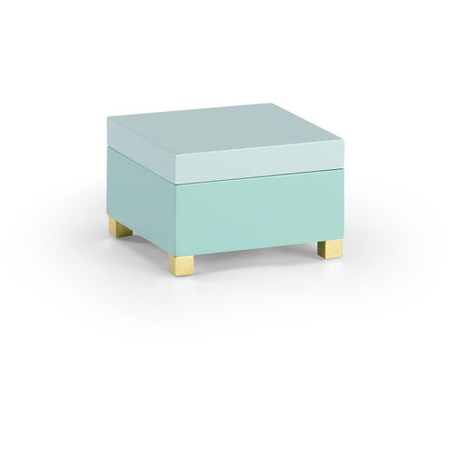 Chelsea House 6 inch Mint Green/Seafoam/Antique Brass Decorative Box