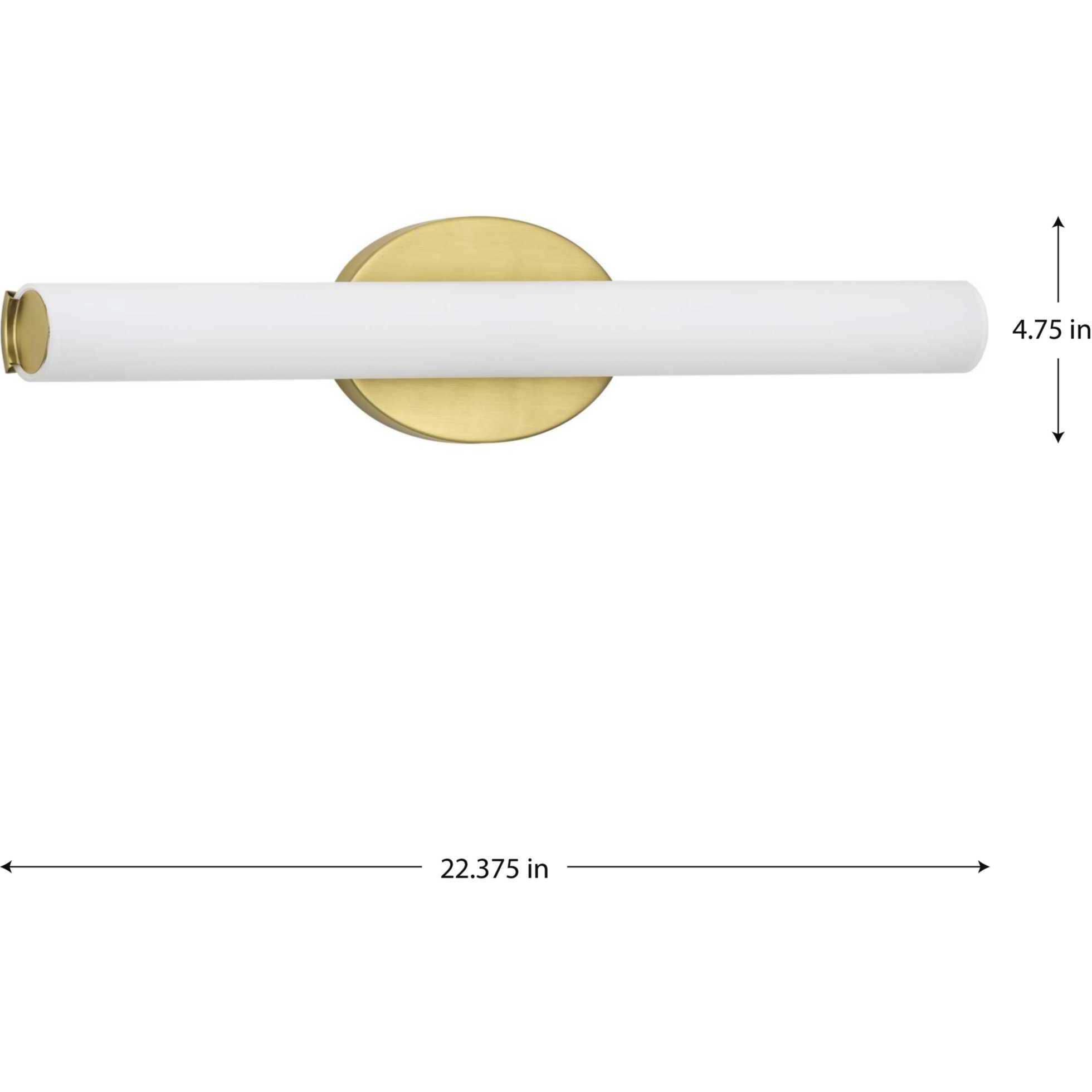 Parallel LED LED 22 inch Satin Brass Linear Bath Wall Light, Progress LED
