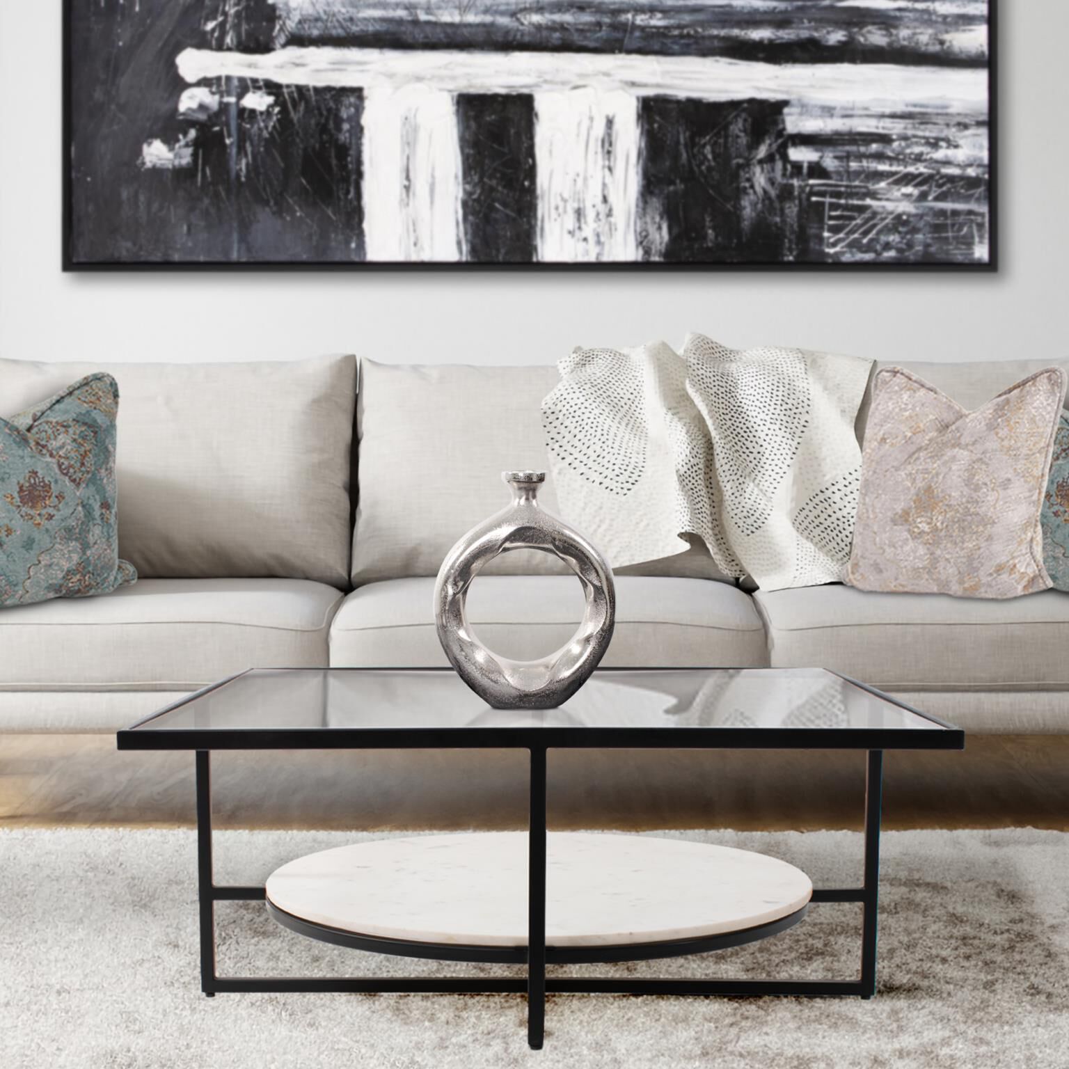 Gianni 39.38 X 18 inch Black Coffee Table