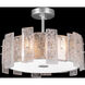 Lunea 3 Light 22 inch Silver Semi-Flush Mount Ceiling Light