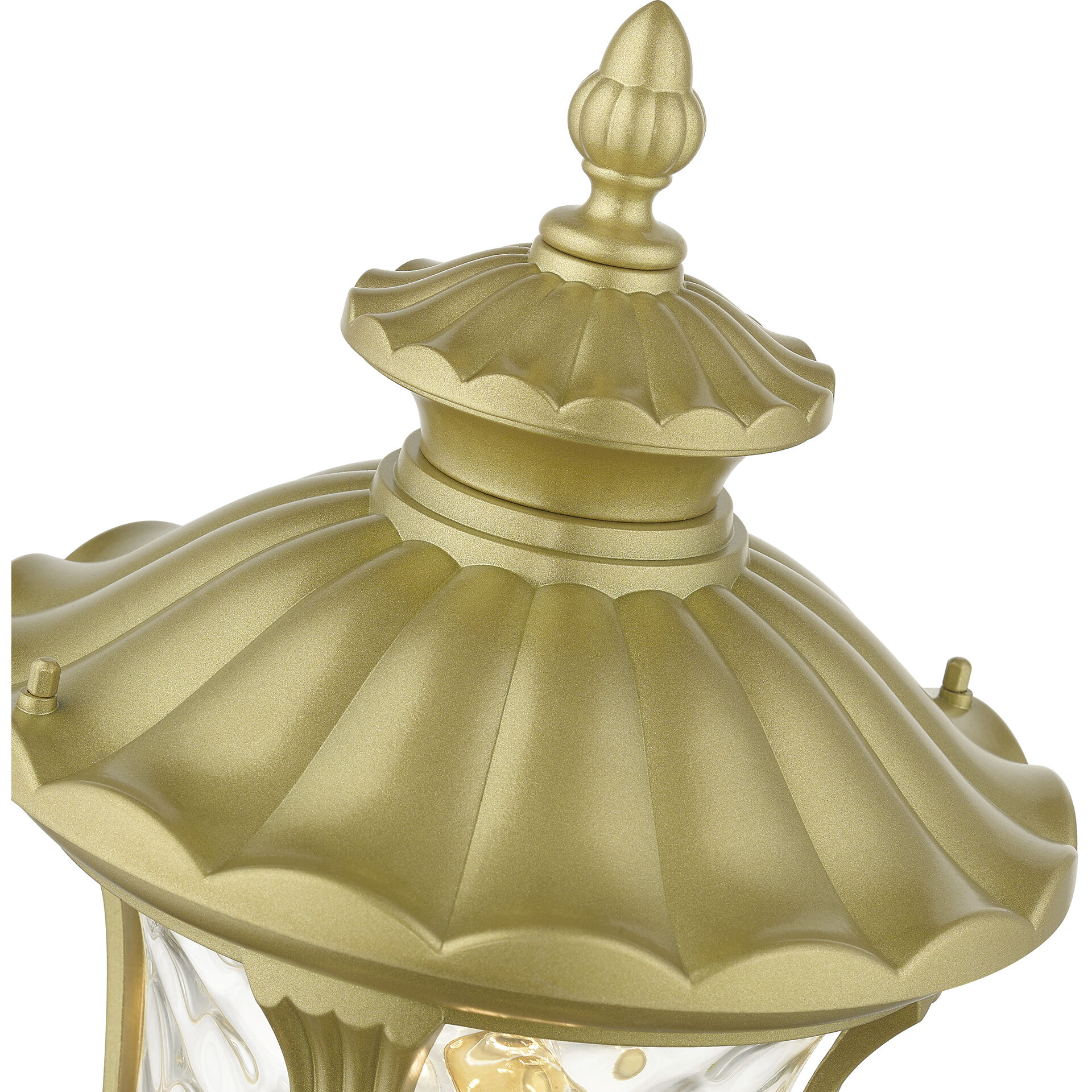 Oxford 3 Light 21.5 inch Soft Gold Outdoor Post Top Lantern, Large
